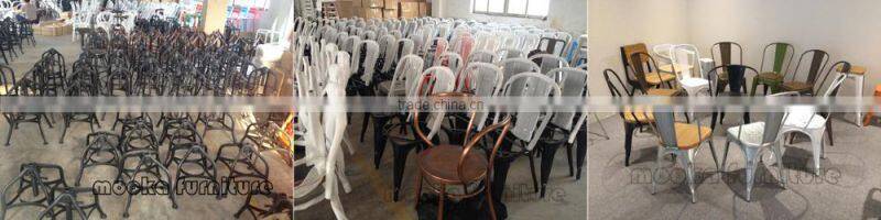 Classical Vintage Metal Dining Chair Stainless Steel Armchair