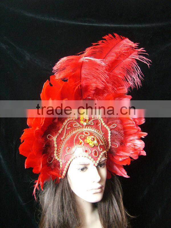 Beautiful headdress with Ostrich feather for girls/women/ladies