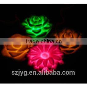 Color Changing Flower Shaped Floating Candles Flashing Flashing Plastic Toy Flower Shape Led Candle