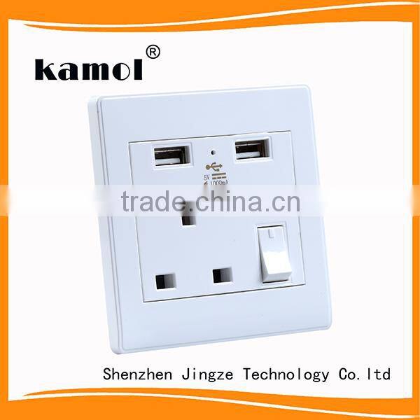 uk wall socket usb oem white color