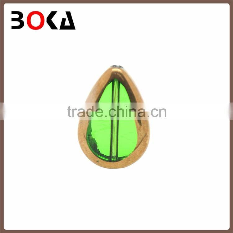 // New Style pears shape golden border glass // fancy rhinestones glass stones for jewellery //