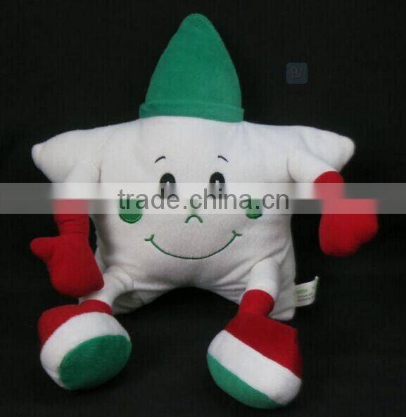 star christmas pillow/5 star pillows/stuffed with PP cotton pillow