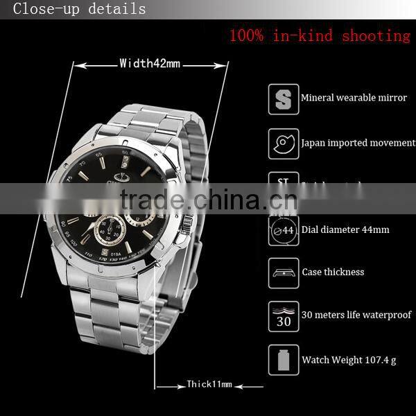 BEST- HOT CHINA CURREN series sport watch men stainless steel watch , OEM watch customized watch in China watch factory 019AM&LS