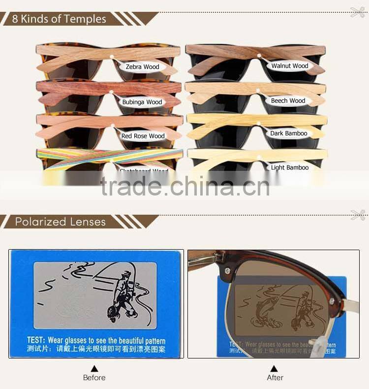 2016 FDA Wholesale Mirror Polarised Lens China Plastic Bamboo Sunglasses Custom Logo Wooden Sunglasses