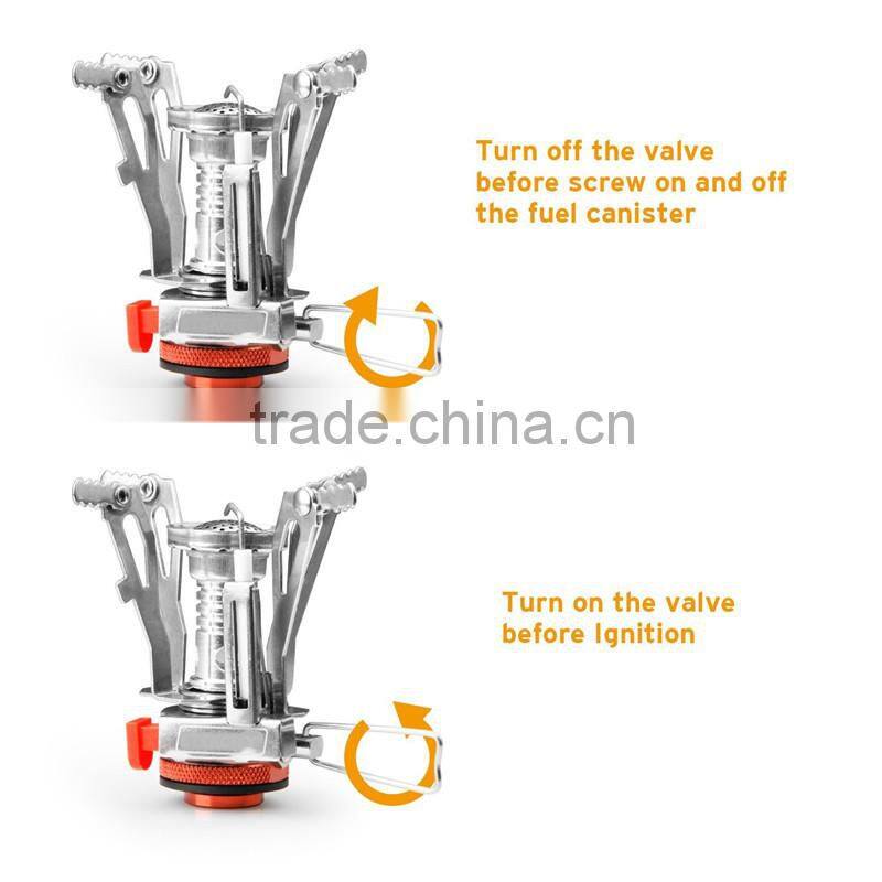 portable camping gas stove,table outside using stove