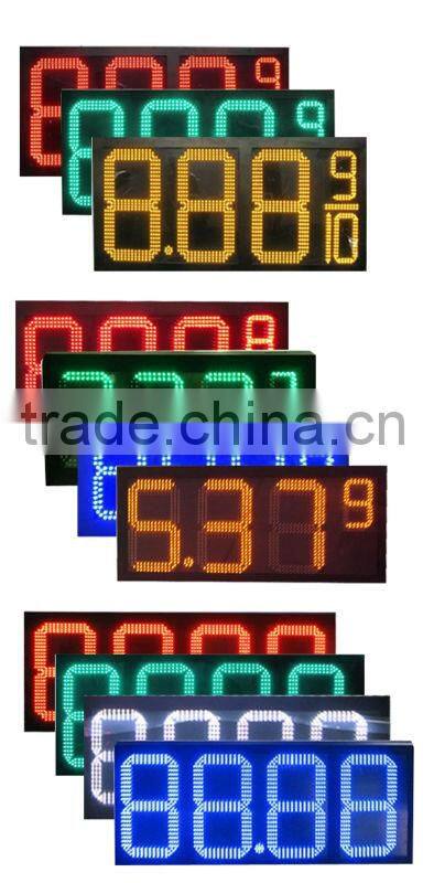 2015 new products customized IP65 waterproof gas station price led sign board