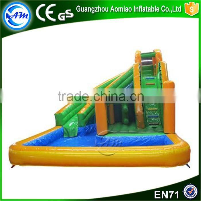 Hot in summer funny giant inflatable pool slide for adult