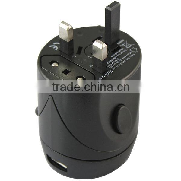 Worldwide International Power Adapter Wall Charger with US EU UK AU Plugs