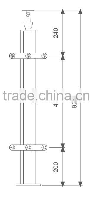 stainless steel stair railing/wood baluster stair railing RP-633