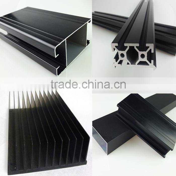 black powder coated aluminum channel