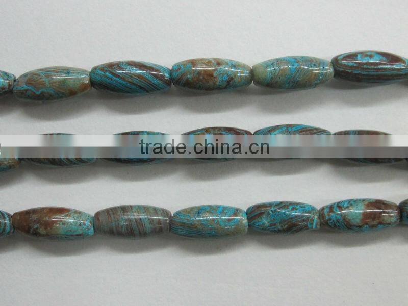 Loose gemstone blue jasper faceted tumble bead