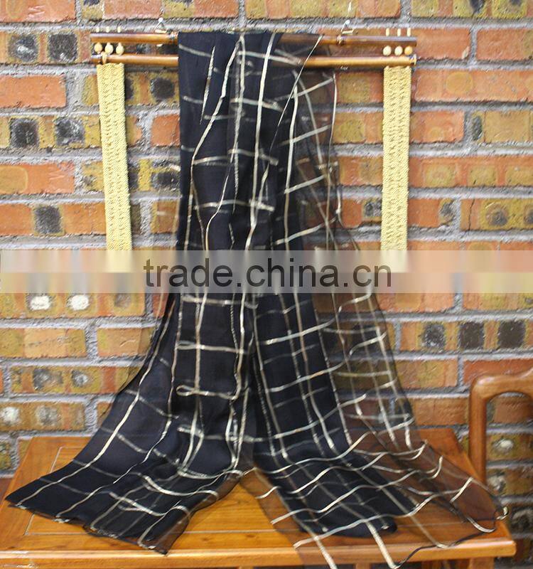 black italian silk scarf 100%silk scarf personalized