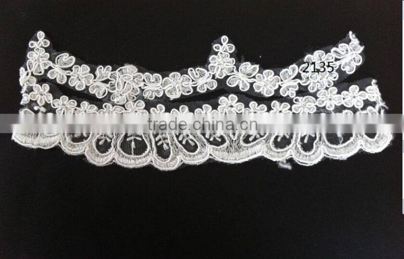2015 whosale new design bridal cording lace trim