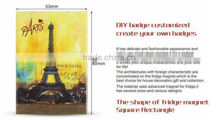 Cute jewelry fashion made in China tin souvenir diy fridge magnet / blank fridge magnet