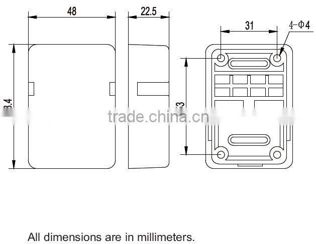 4 Terminals AUS abs pc mini terminal Junction Box