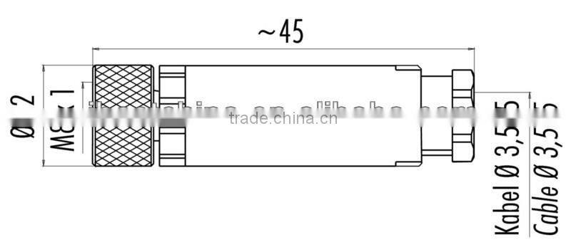 M8 Field Connector female 3 or 4 Poles Pins M8 Wireless Mountable Cable Connector Circular Connector (IBEST)