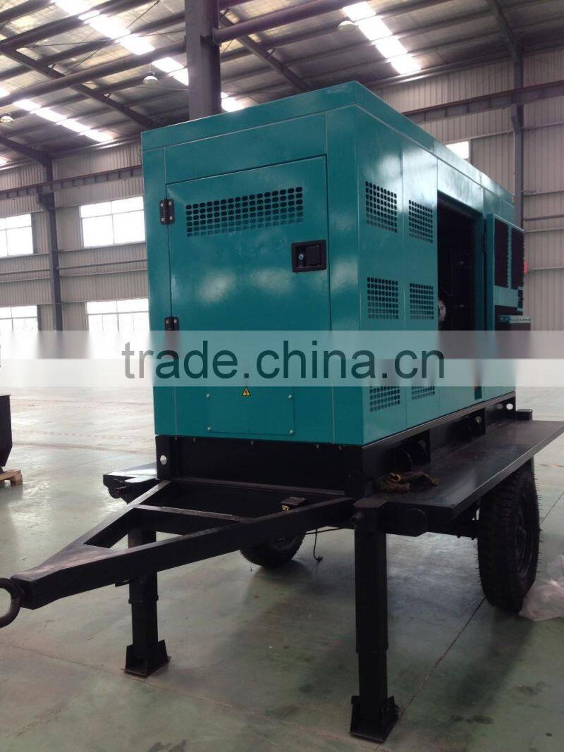mobile trailer diesel genset with two wheels