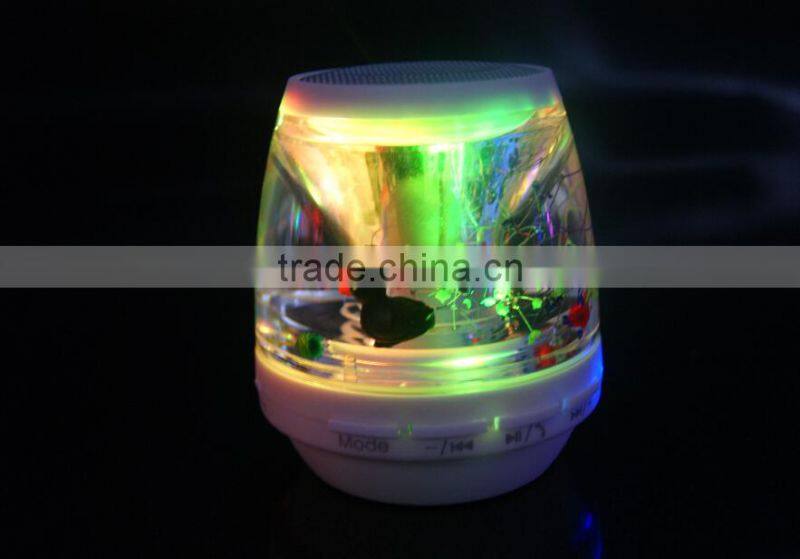 New arrivel LED TF card slot and Hand-free Calls support Liquid mini Bluetooth speaker 2015