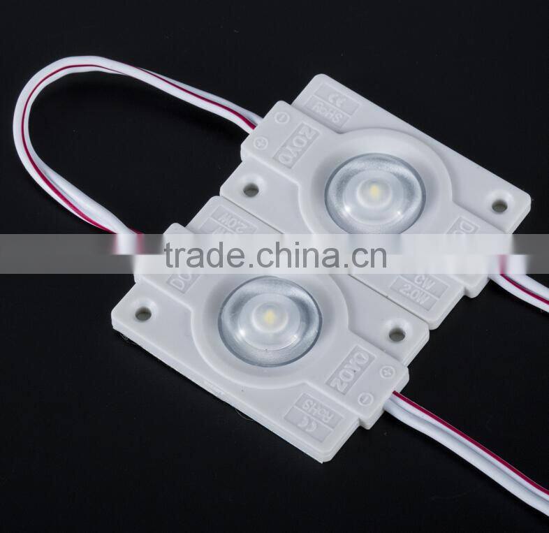 high power led module 2W with lens waterproof led module 12V 5 year warranty