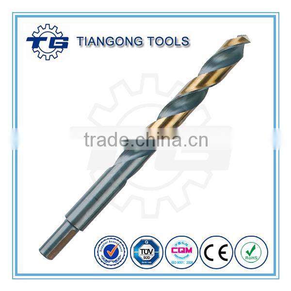 High quality reduced shank high speed steel material twist drill bit