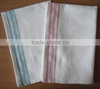 china manufacturer 40x60cm 58g blank kitchen tea towels with stripe border