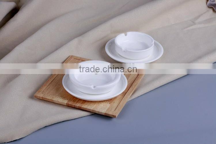 domestic round ceramic ashtray with saucer