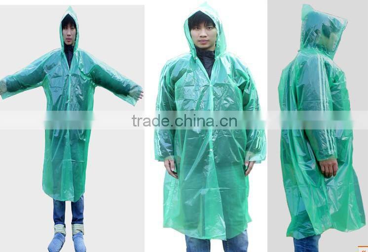 Disposable LDPE raincoats /plastic pe raincoats
