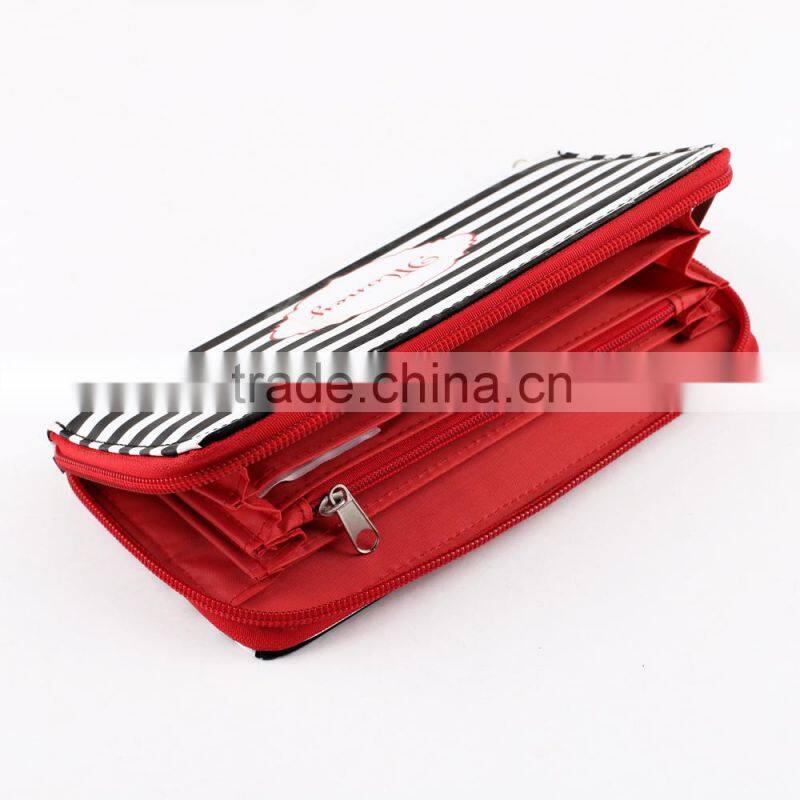 Personalized lovely striated pattern wallet purse