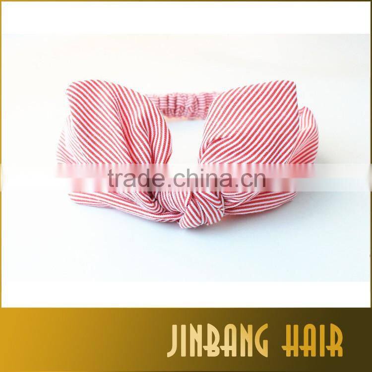 2016 New Premium Graceful Lovely Plain Rabbit Ear Bowknot Fabric Rabbit Headband for Babies