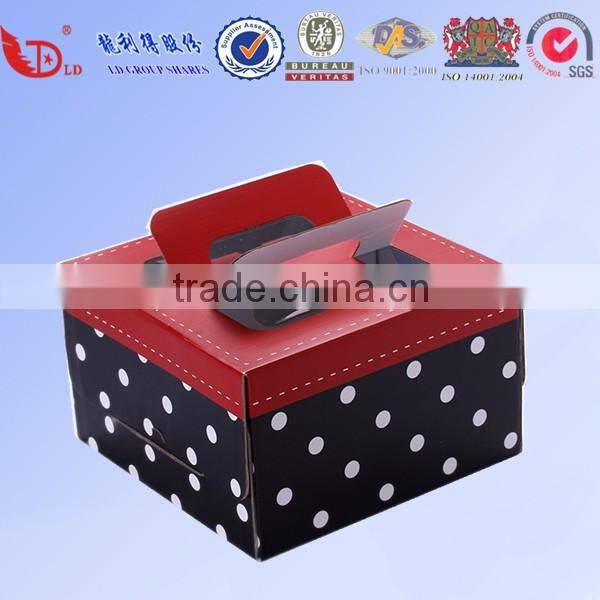 Wholesale small cake paper box/ hot sale cake paper packaging
