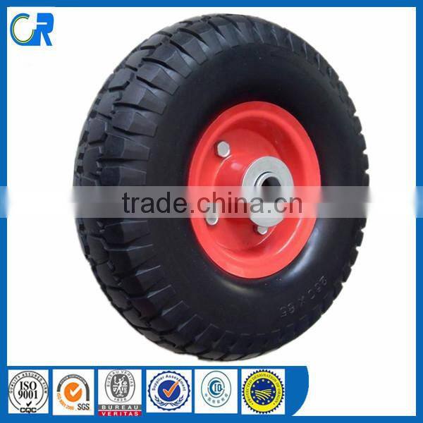 China Qingdao Flat Free Tire 3.50-5 foam tire