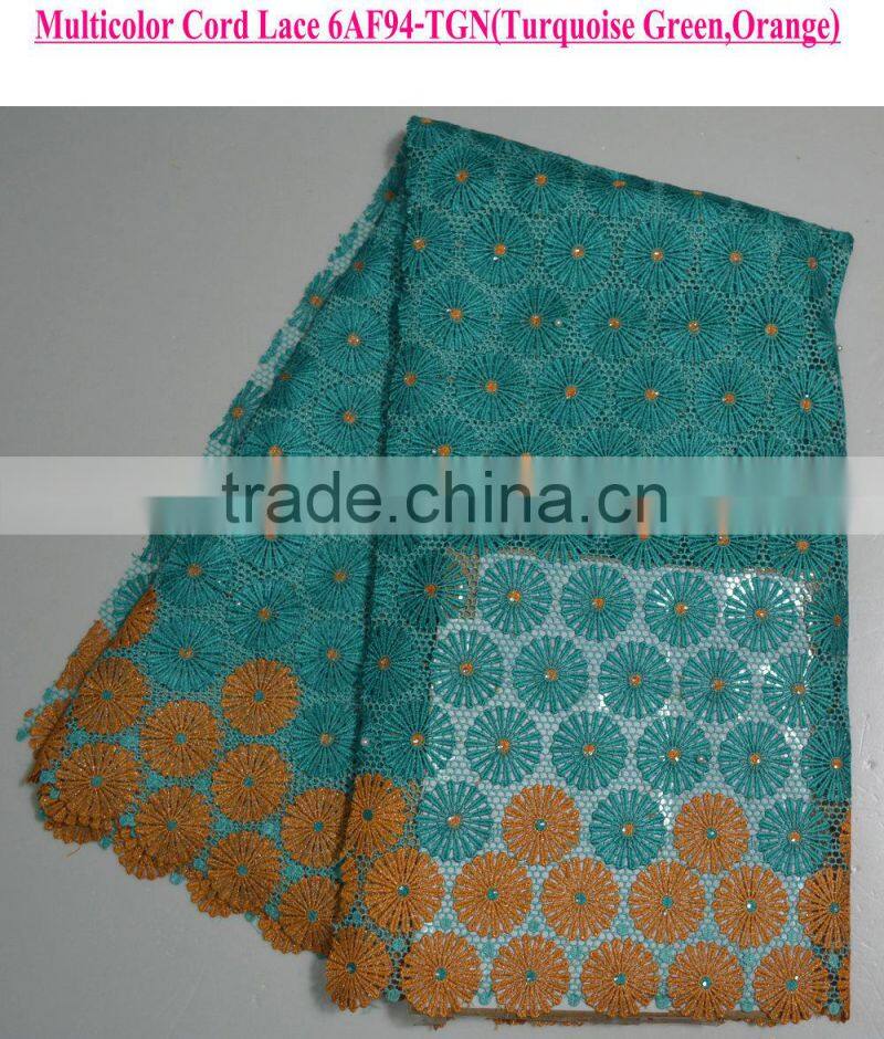 High quality guipure cord lace in fabric chemical african lace fabric africa dry lace dress