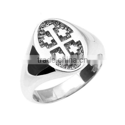 Cross Ring Design Great 925 Sterling Silver
