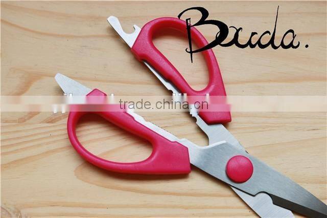 Multifunction stainless steel kitchen scissors with PP handle BD-S1631