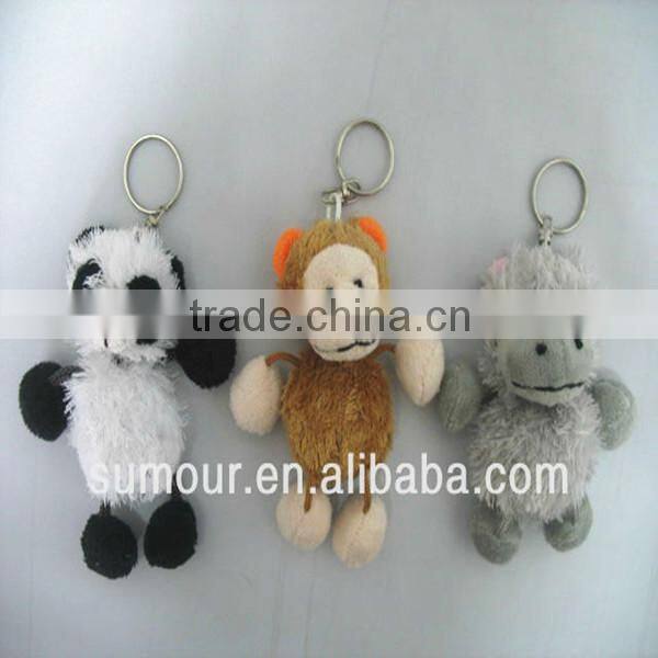 Assorted Stuffed Animals Plush Keychain, Plush Animal Keychain For Promotion