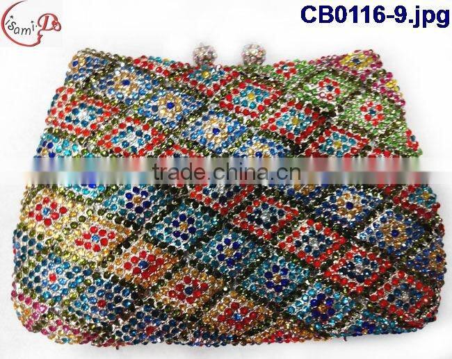 Multicolor and too beans/stones of shinning bag for weeding party CB0116-13
