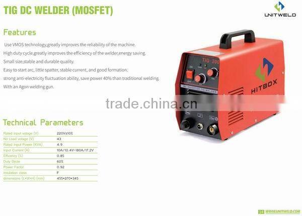 Aluminum Welding Machines, Mosfet TIG DC Welder, VMOS Tech, High Duty Cycle & Power Saving