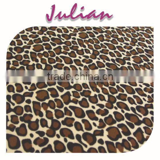 coffee apricot polyester leopard print milk fiber Spandex digital print lycra silk fabric