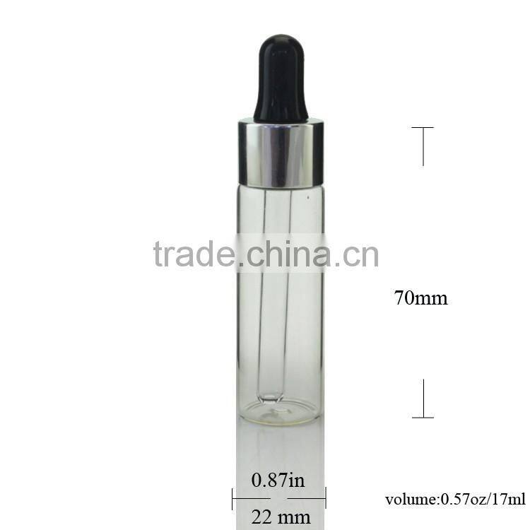 High transparent heat resistant borosilicate glass dropper bottles for cosmetic