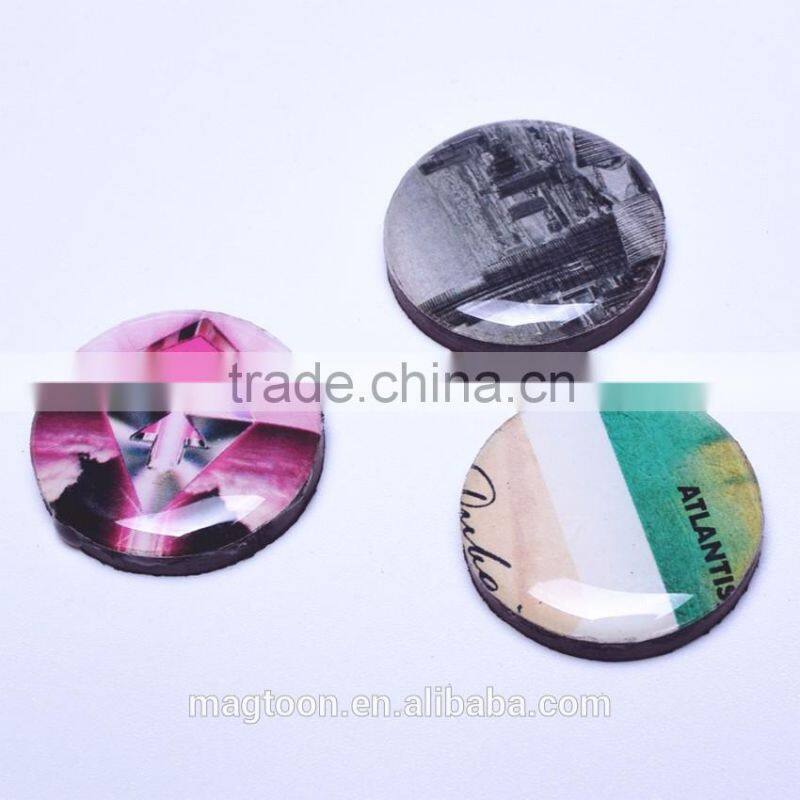 Promotional Butterfly Customized Round Shape Epoxy Resin Fridge Magent