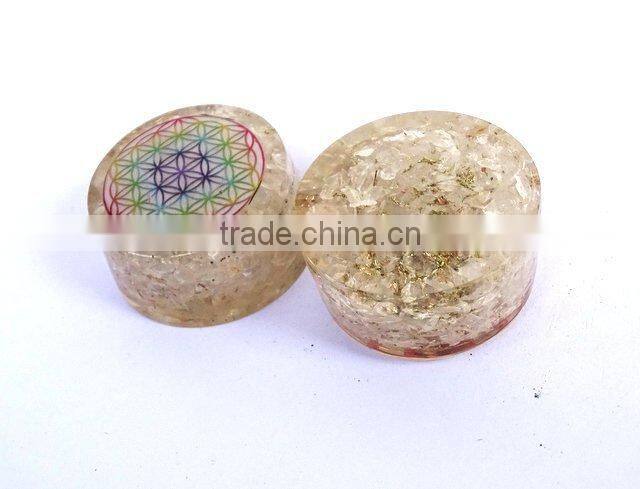 Crystal Quartz Chakra Flower Of Life Orgonite Energy Tower Buster
