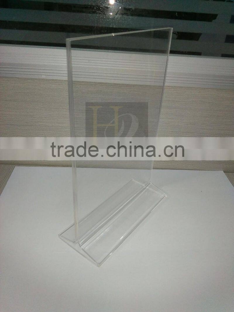 Popular acrylic material table menu display holder table tent holders