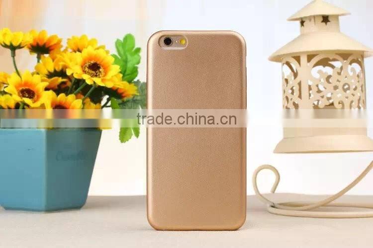Solid Color PU Mobile Phone Back Case For iPhone 6s Plus