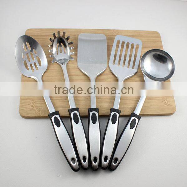 Stainless steel kitchen tools with plastic handle