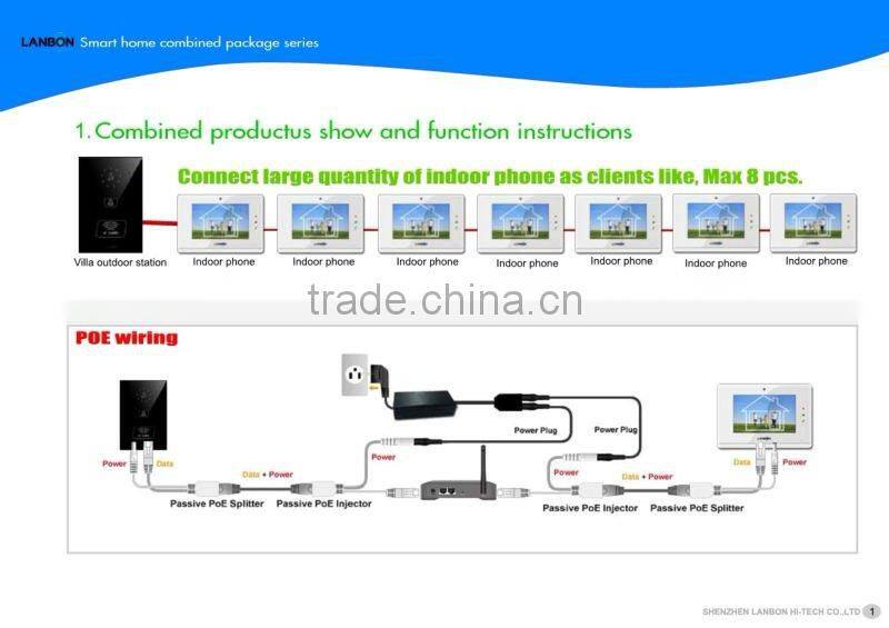 Color video door phone video system kit L2-CH7-1 smart your life