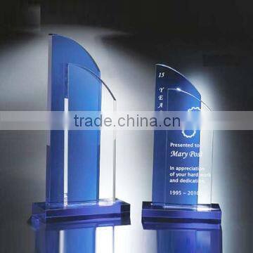 Fashion Design Crystal Award Plaques with Black Base for Corporate Souvenirs