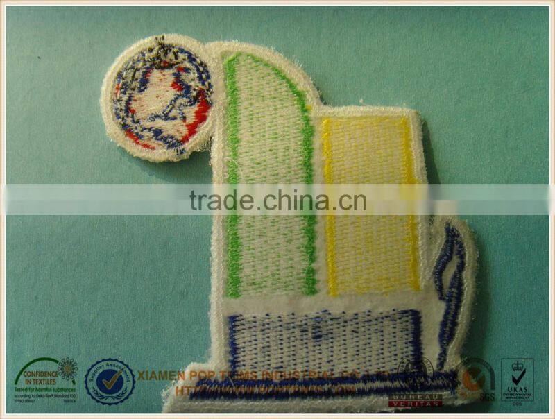 Iron-on back side emboridery patch in different size