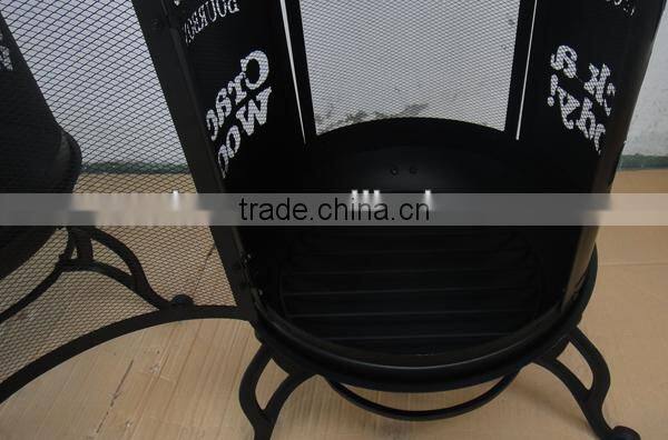 Heat resistant bottle shaped fire pit