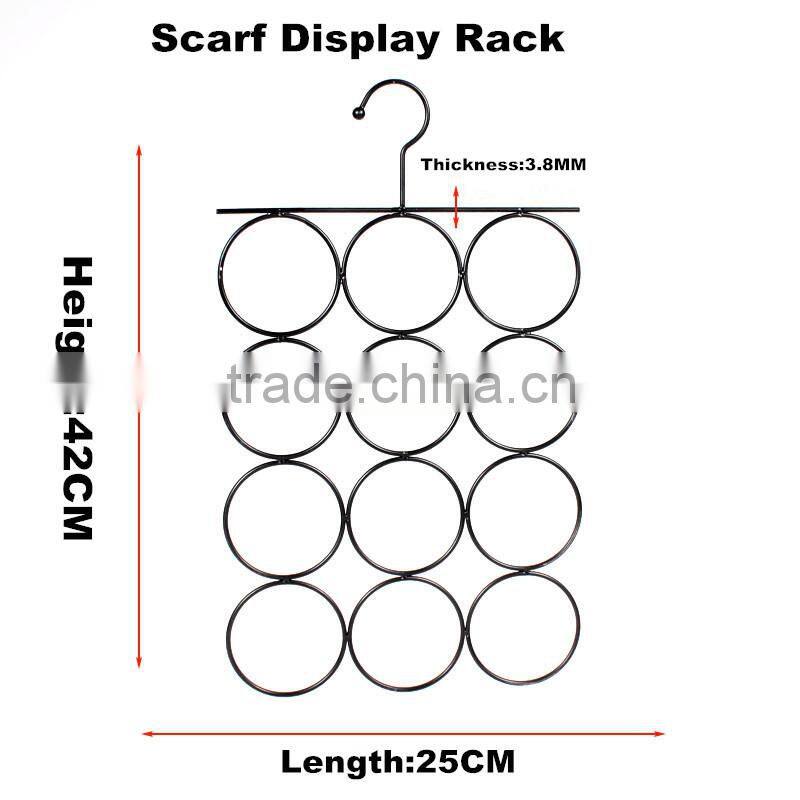2015 Latest 6 holes Metal wire Powder coating scarf rack