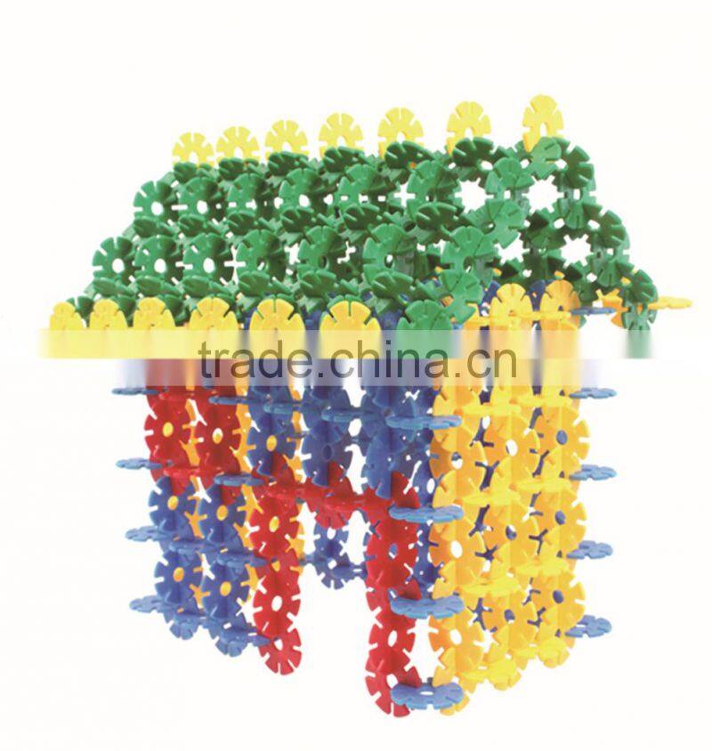 400 pcs kids education plastic diy snowflake toy bricks construction blocks toy